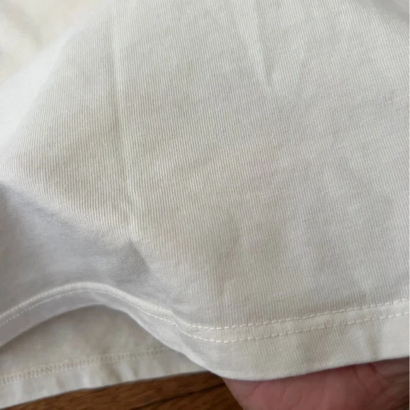 CLARE V. Embroidered Detail Balloon Sleeve Cotton Tee - Picture 3 of 8